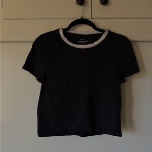 Abercrombie & Fitch Black and White Baby Tee